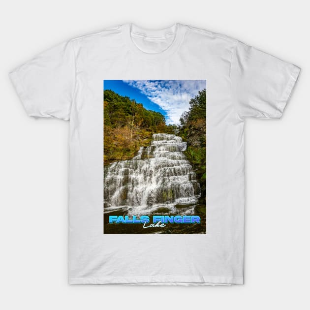 Hector Falls Finger Lakes New York T-Shirt by Gestalt Imagery